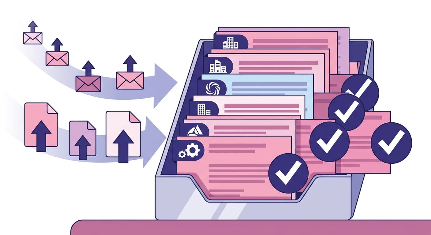 Bill inbox receiving supplier invoices via email and PDF upload in an organized queue