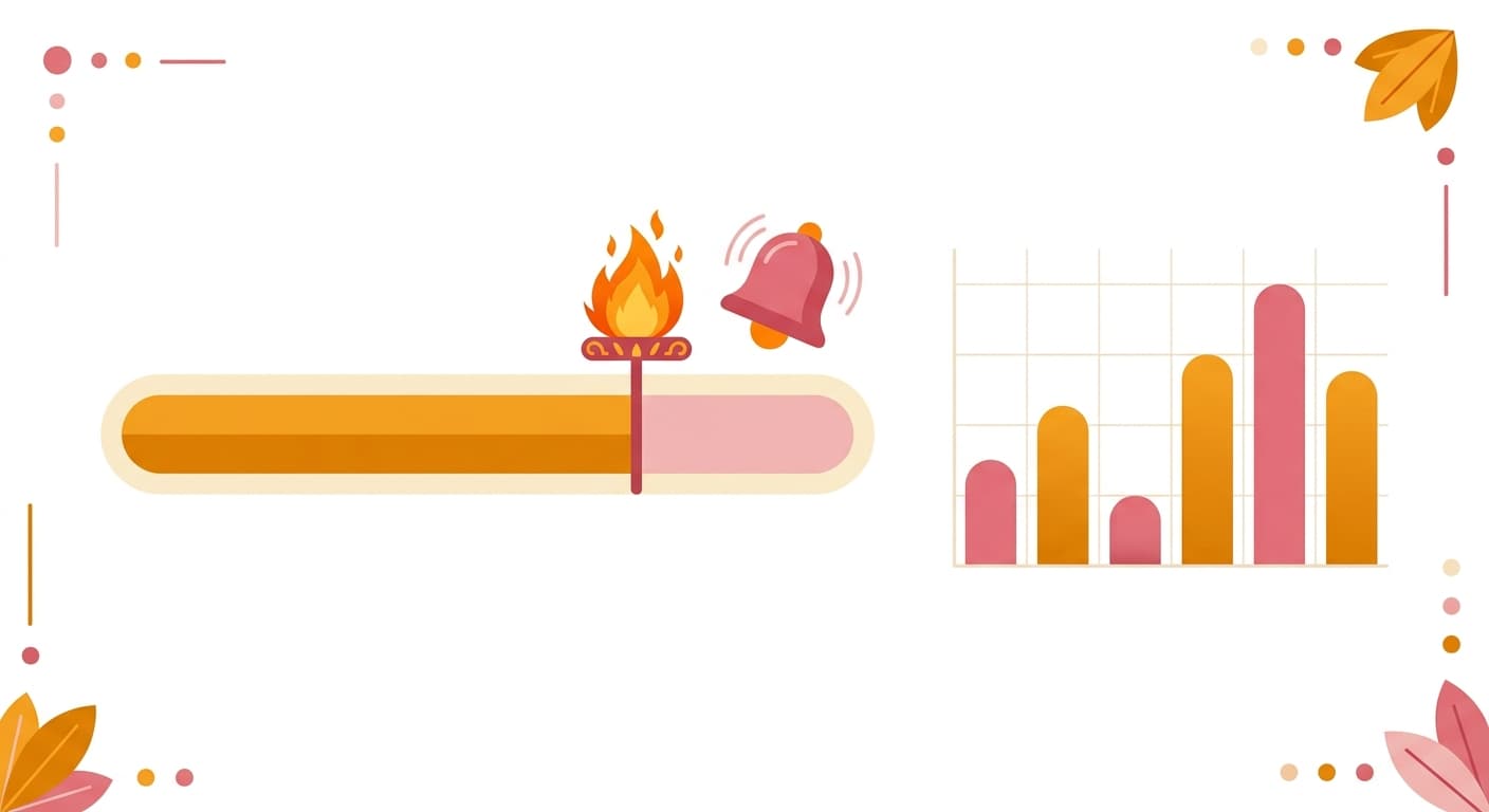 Project budget progress bar showing spend vs remaining with alert threshold marker