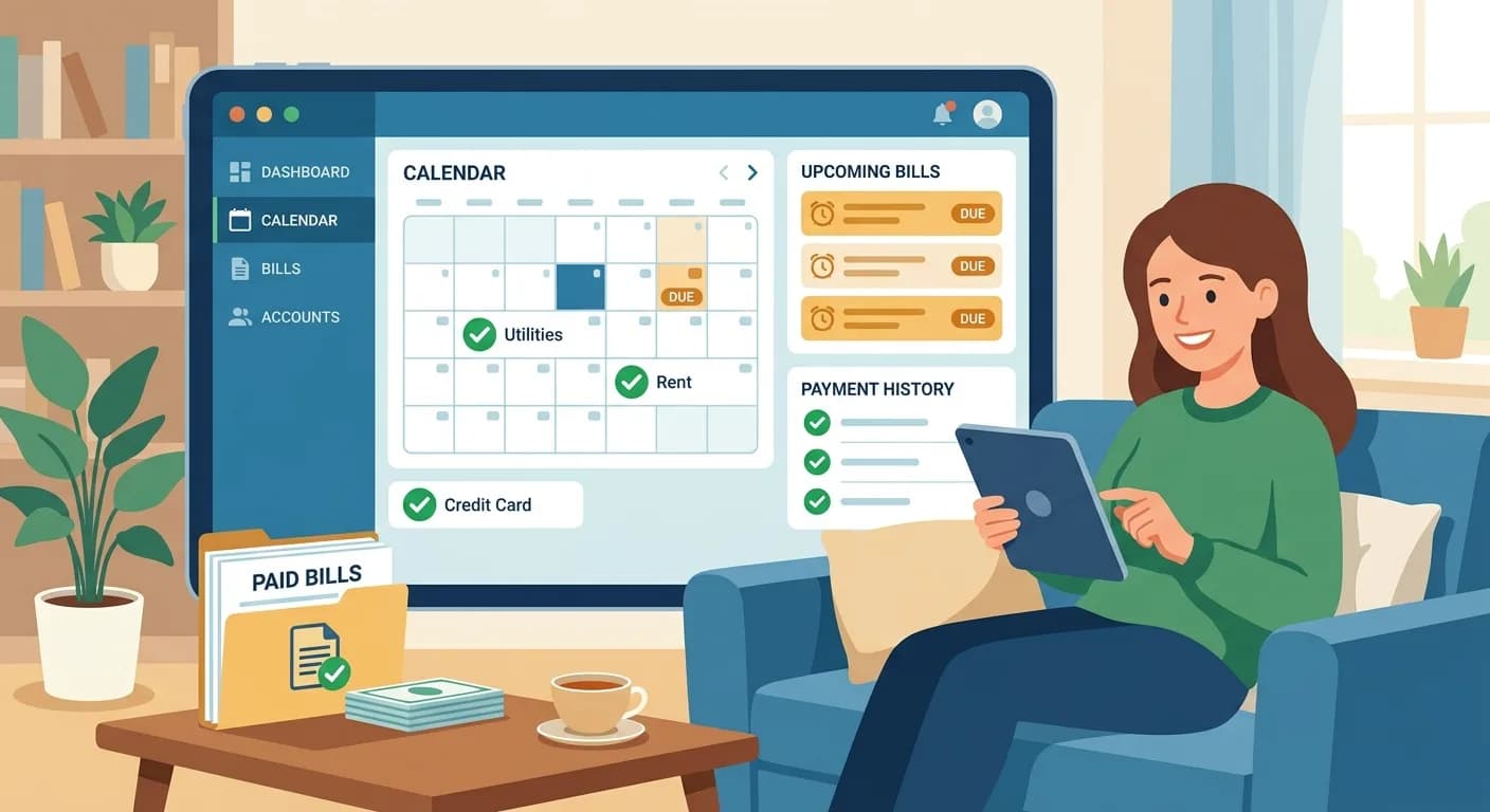 Never miss a bill. Never pay late.