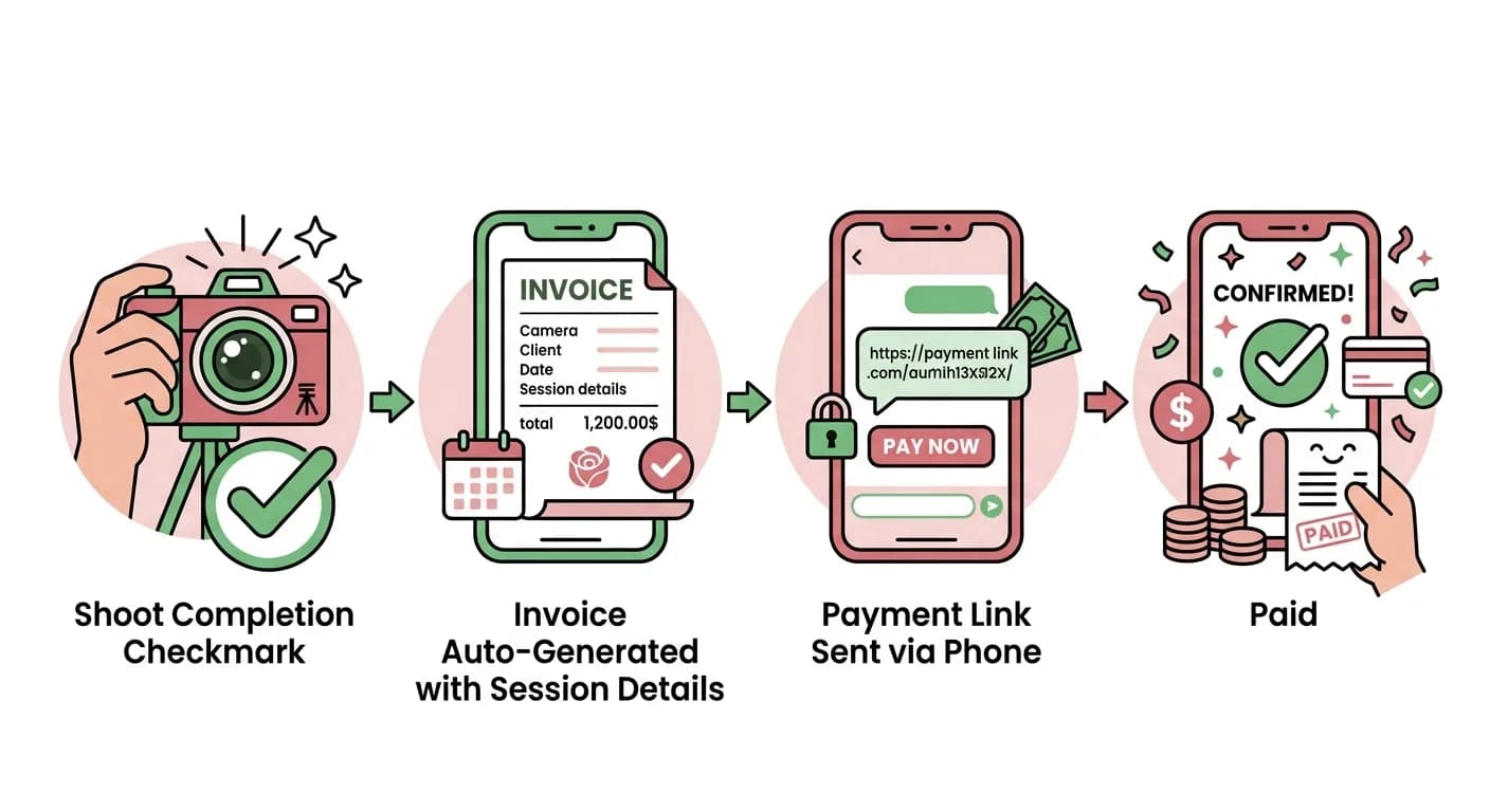 Photographer booking and invoicing overview
