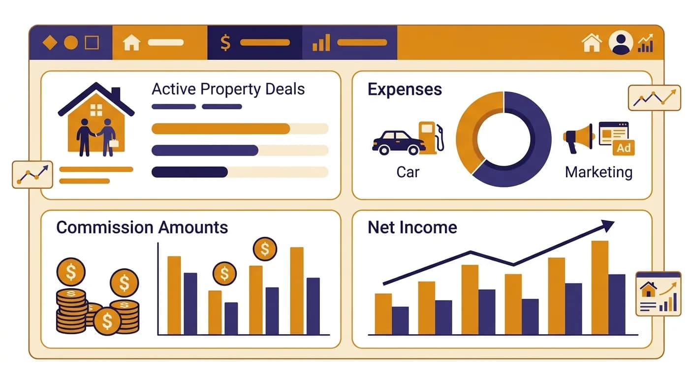 Real estate agent accounting features