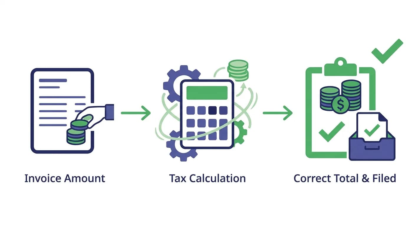 Automatic tax calculation flow